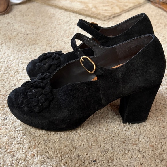 Chie Mihara Shoes - Chie Mihara Mary Jane platform suede high heels ankle strap